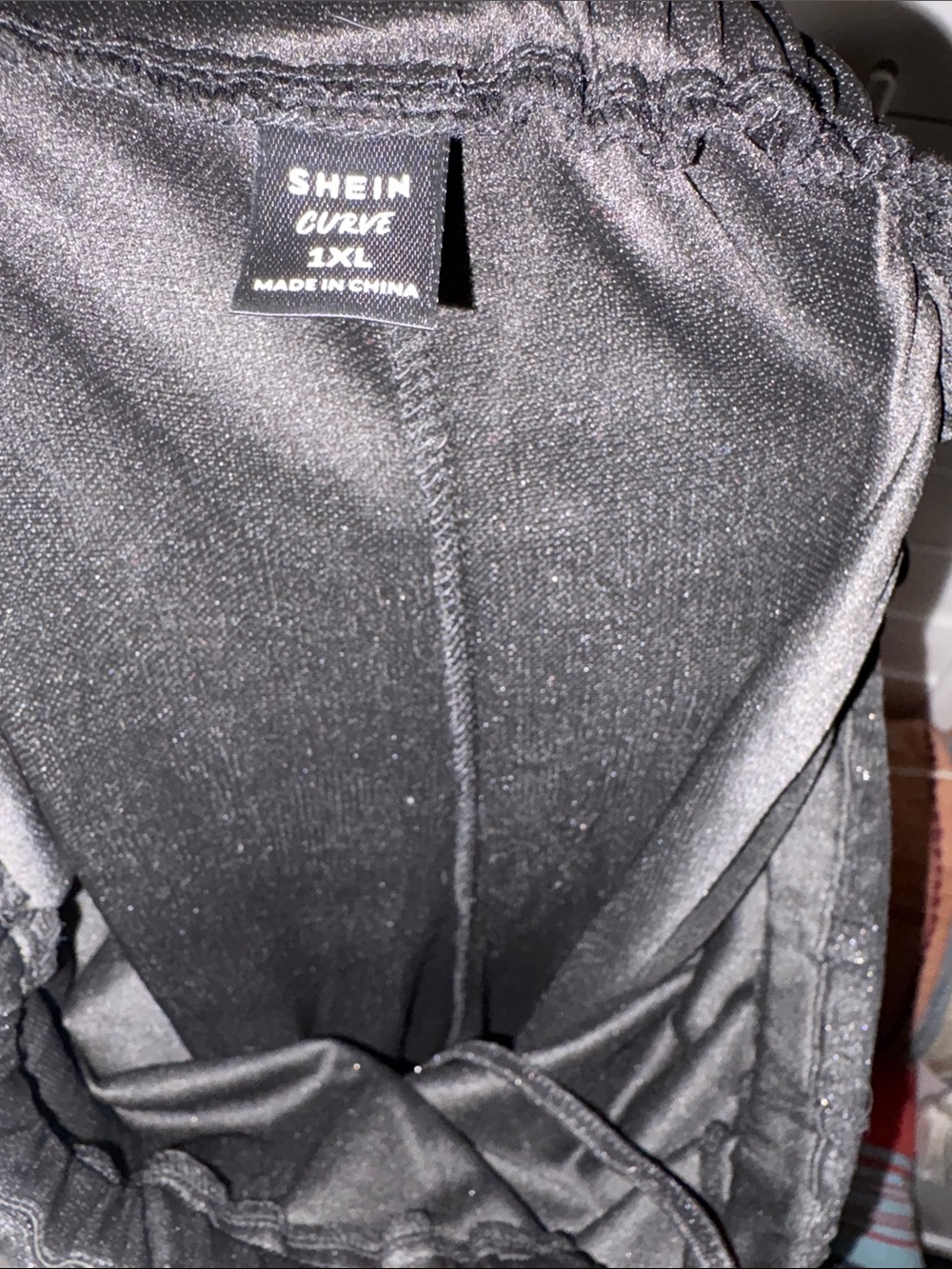 SHEIN Black Glitter Drawstring Joggers - Picture 3 of 3